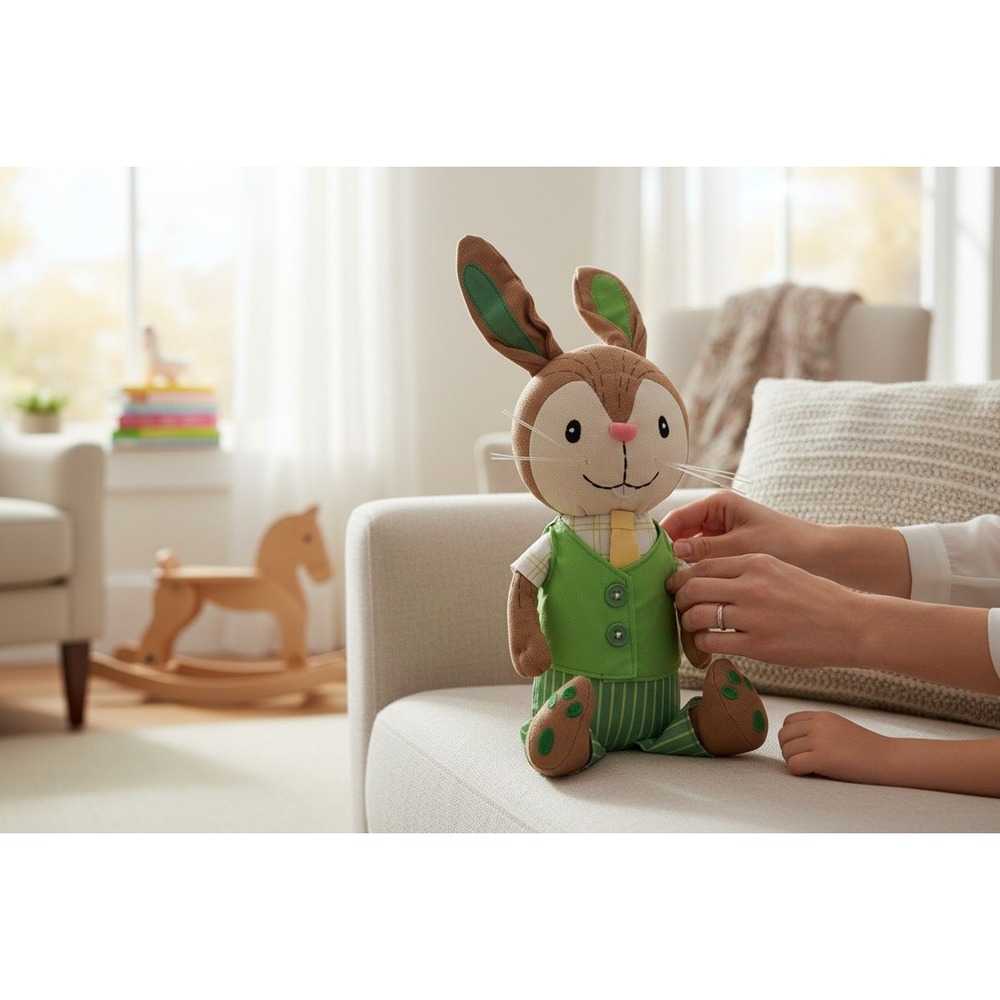 Spritz Easter Bunny Decor Kids Small Brown Green Brand New Dapper Rabbit Vest